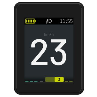 SimplyDisplay-Anzeige f&uuml;r Neodrives SimplyMMI Bedienelement (ohne Lenkerhalter)